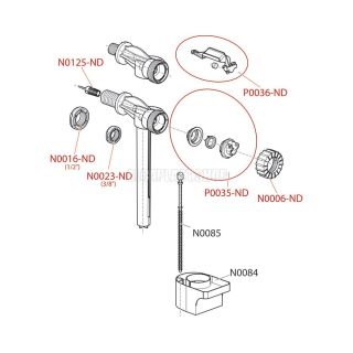 Впускной механизм AlcaPlast с боковой подводкой (для керамических бачков) A15-3/8"